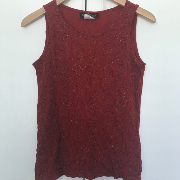 Carole Little Tops - Carol little whimsical red tank top